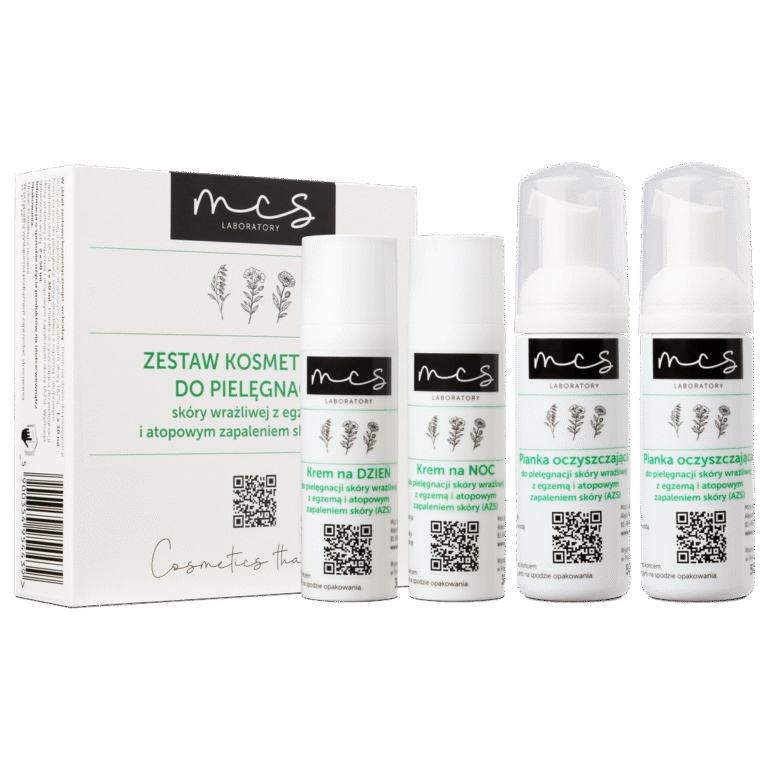 Zestaw kosmetyków do pielęgnacji skóry wrażliwej z egzemą i atopowym zapaleniem skóry