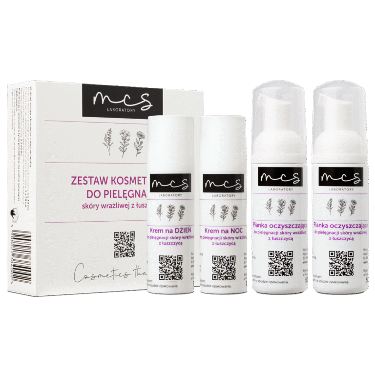 Zestaw kosmetyków do pielęgnacji skóry wrażliwej z łuszczycą